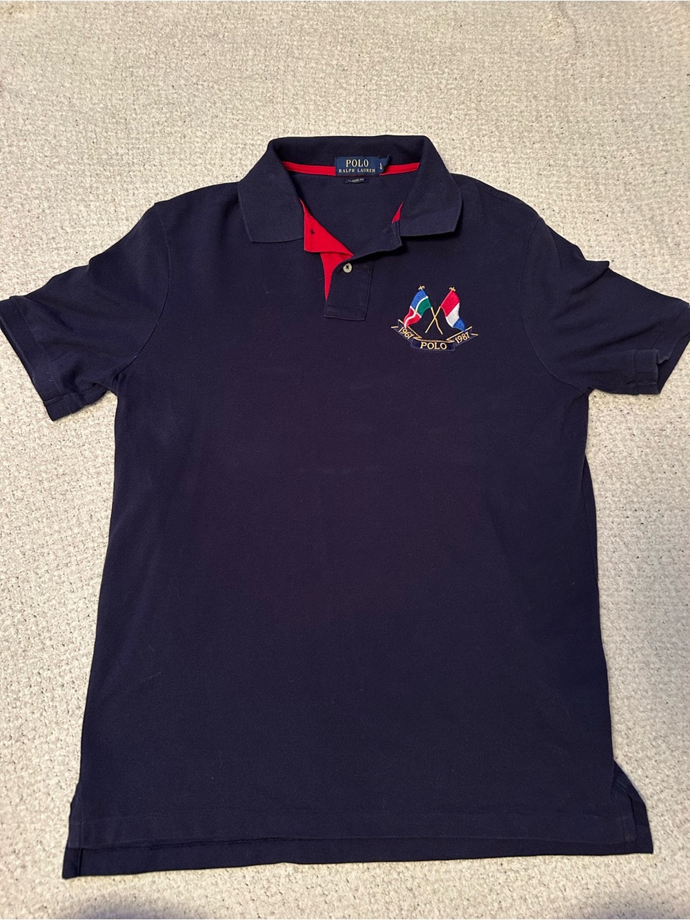 Large vintage Polo Ralph Lauren Anniversary Polo Cross flags